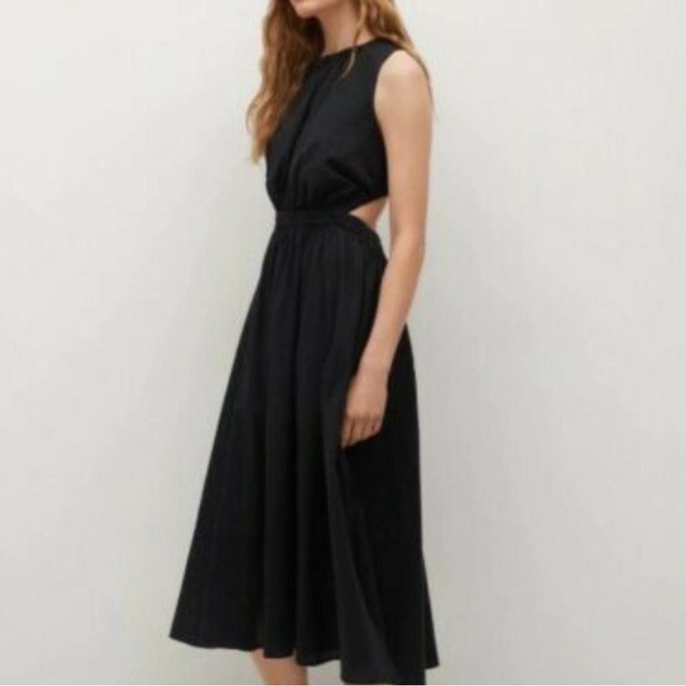 Mango Black Halter A-line Cocktail Dress